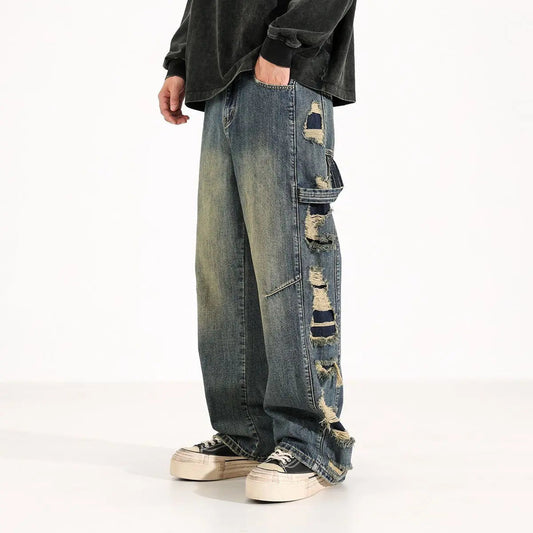 SHRED - DISTRESSED DENIM JEANS