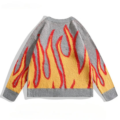 FLAME KNIT - WOOL CARDIGAN