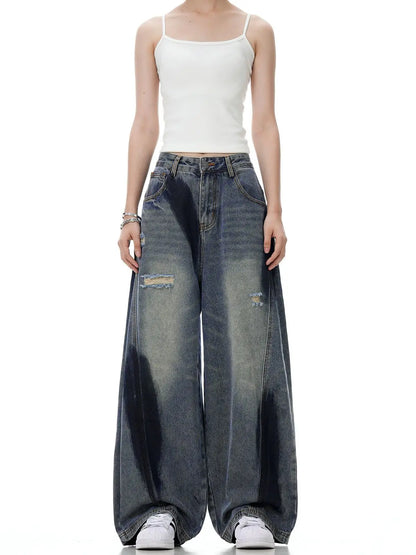 FADE - TWO TONE OVERSIZED JEANS