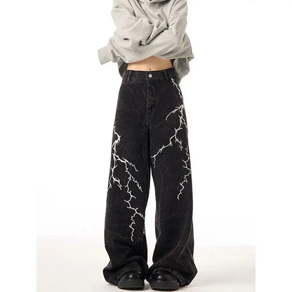 BOLT - GRAPHIC WIDE LEG JEANS