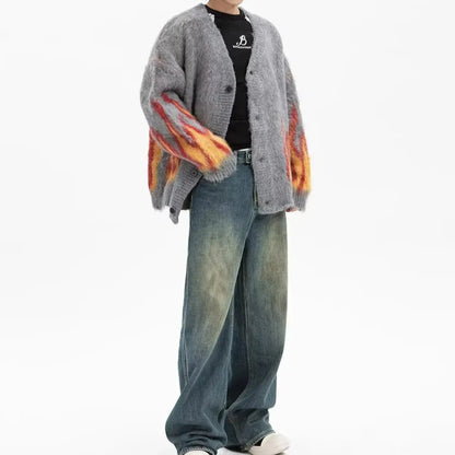 FLAME KNIT - WOOL CARDIGAN