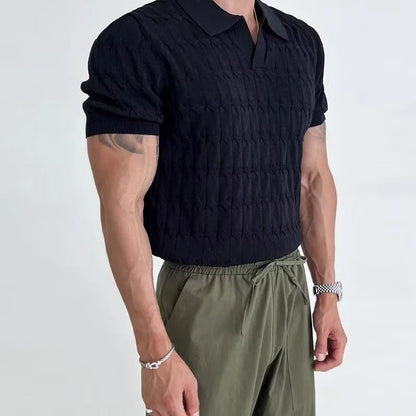 CABLE - KNIT POLO